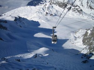 cable car and ski spot verbier